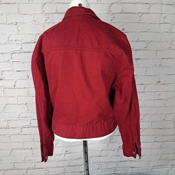 𝅺topshop MOTO Red Boxy‎ Denim Jacket - Picture 6 of 14
